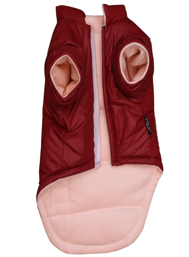 Pets Empire Reversible Winter Jacket for Dogs is Extremally Stylish, Soft and Comfortable. It Comes with A Velcro Flap for Better Adjustability (Maroon,X-Large) - Image 1